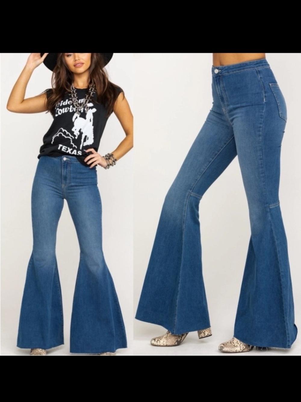 Free People We The Free Just Float On Flare High Rise Flared Jeans- Size 26